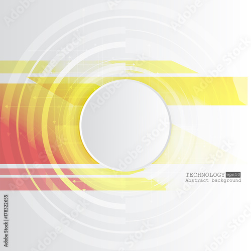 Abstract technology background with various technological elements. Vector illustration.