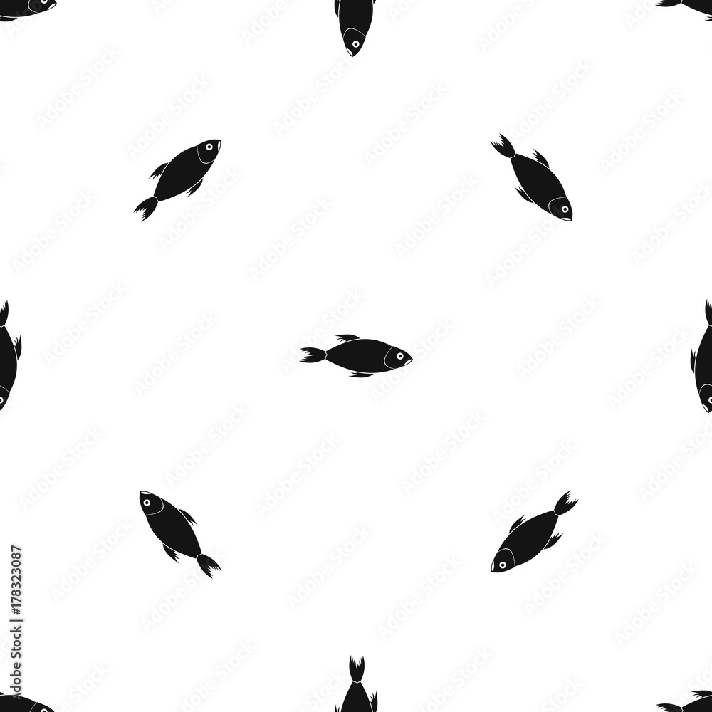 Fish pattern seamless black Fish pattern seamless black