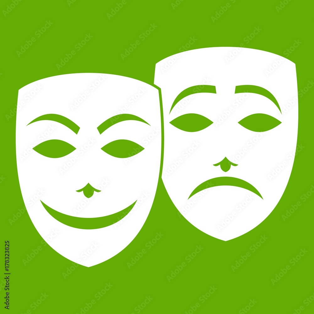 Carnival mask icon green