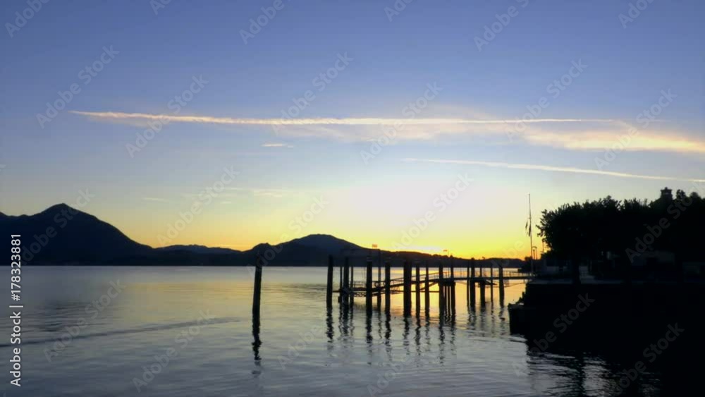 Sunrise over Lake Maggiore, Piedmont, Italy Sunrise over Lake Maggiore, Piedmont, Italy