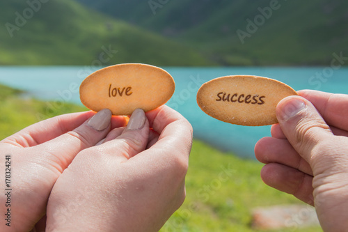Crackers in hands with title