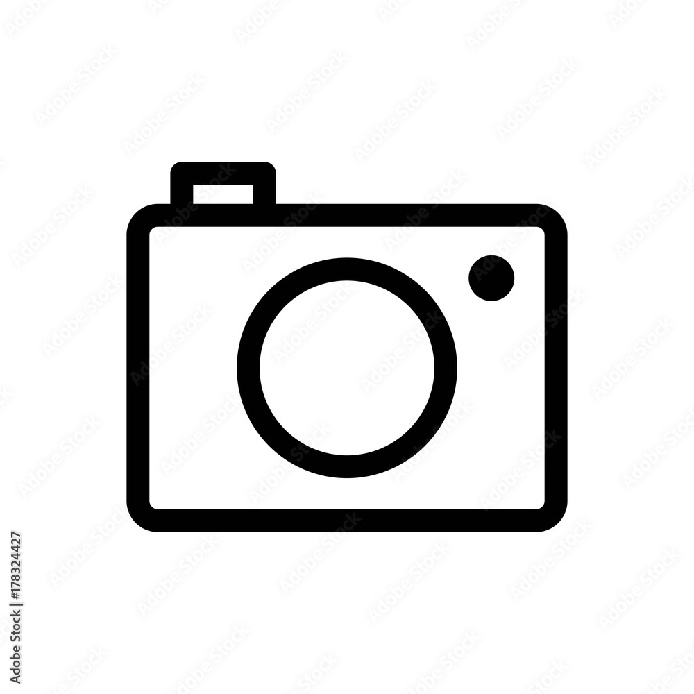 Camera Icon Vector Fat Design Editable Stroke. 512x512 Pixel Perfect. Camera Icon Vector Fat Design Editable Stroke. 512x512 Pixel Perfect.