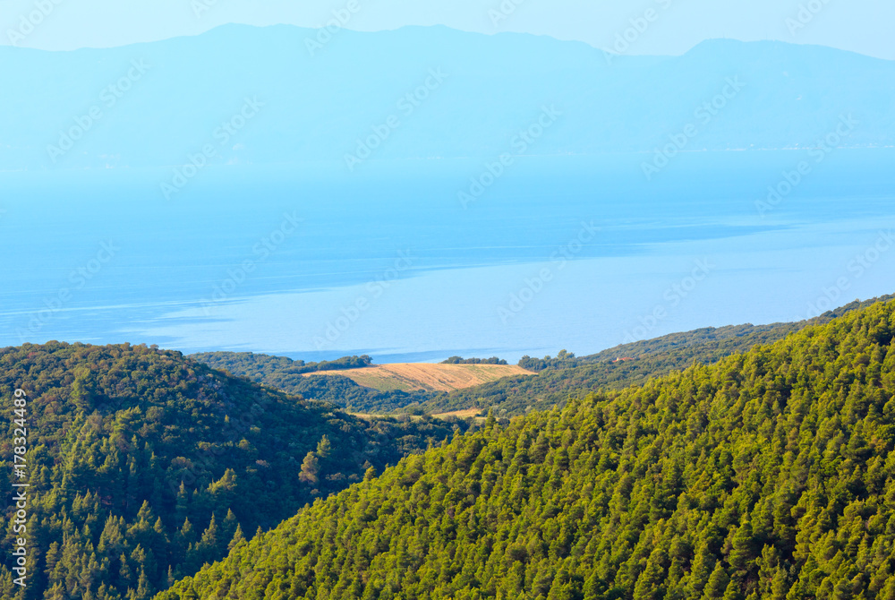 Athos Peninsula shore(Halkidiki, Greece).
