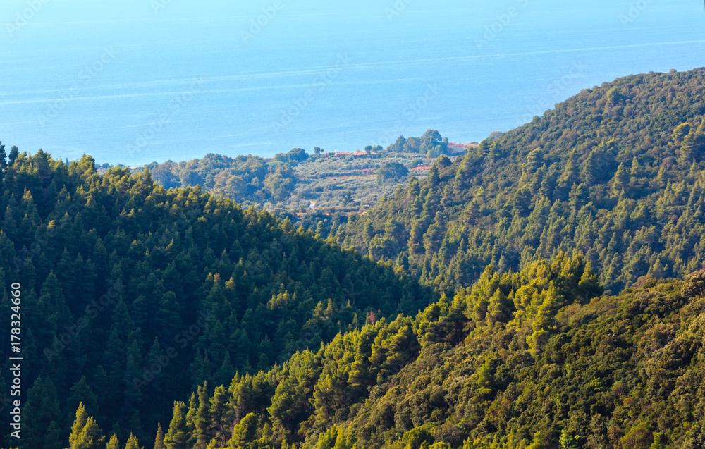 Fototapeta premium Athos Peninsula shore (Halkidiki, Greece).