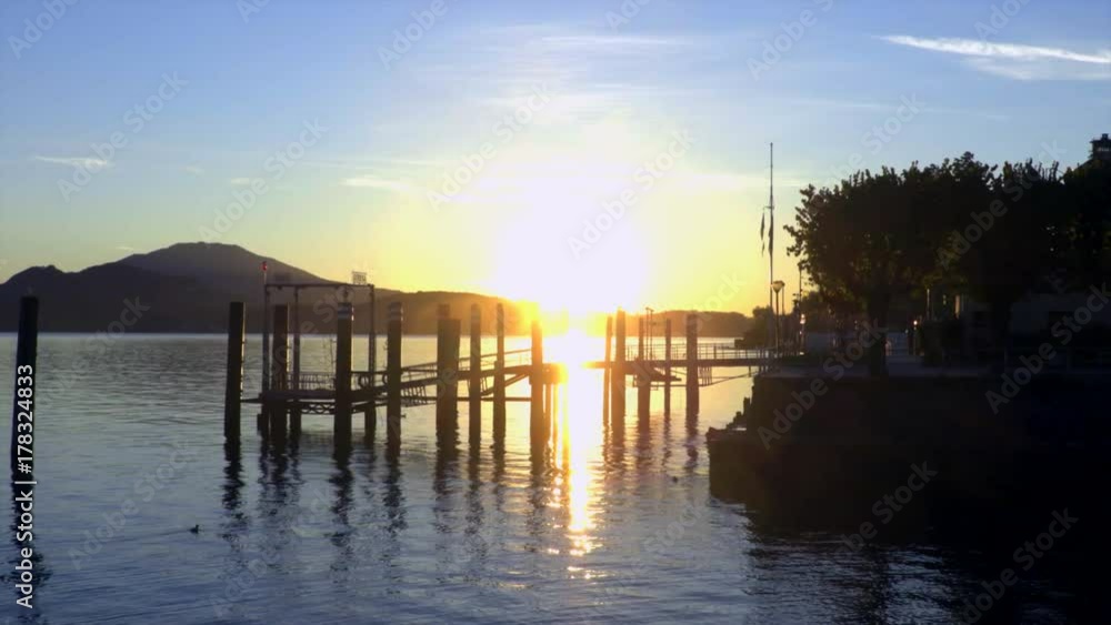 Sunrise over Lake Maggiore, Piedmont, Italy Sunrise over Lake Maggiore, Piedmont, Italy