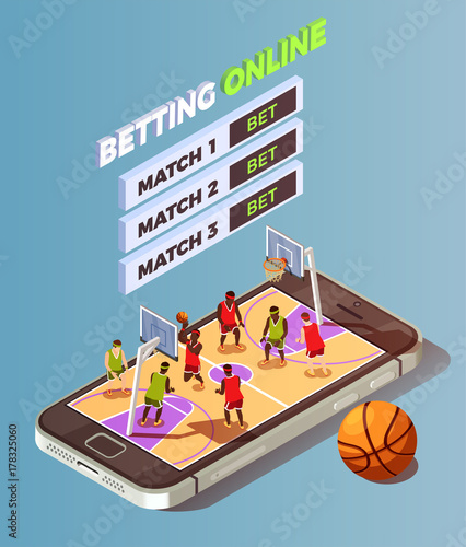 Basketball Betting Online Concept