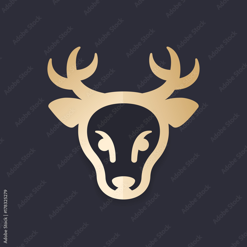 deer head vector logo element deer head vector logo element