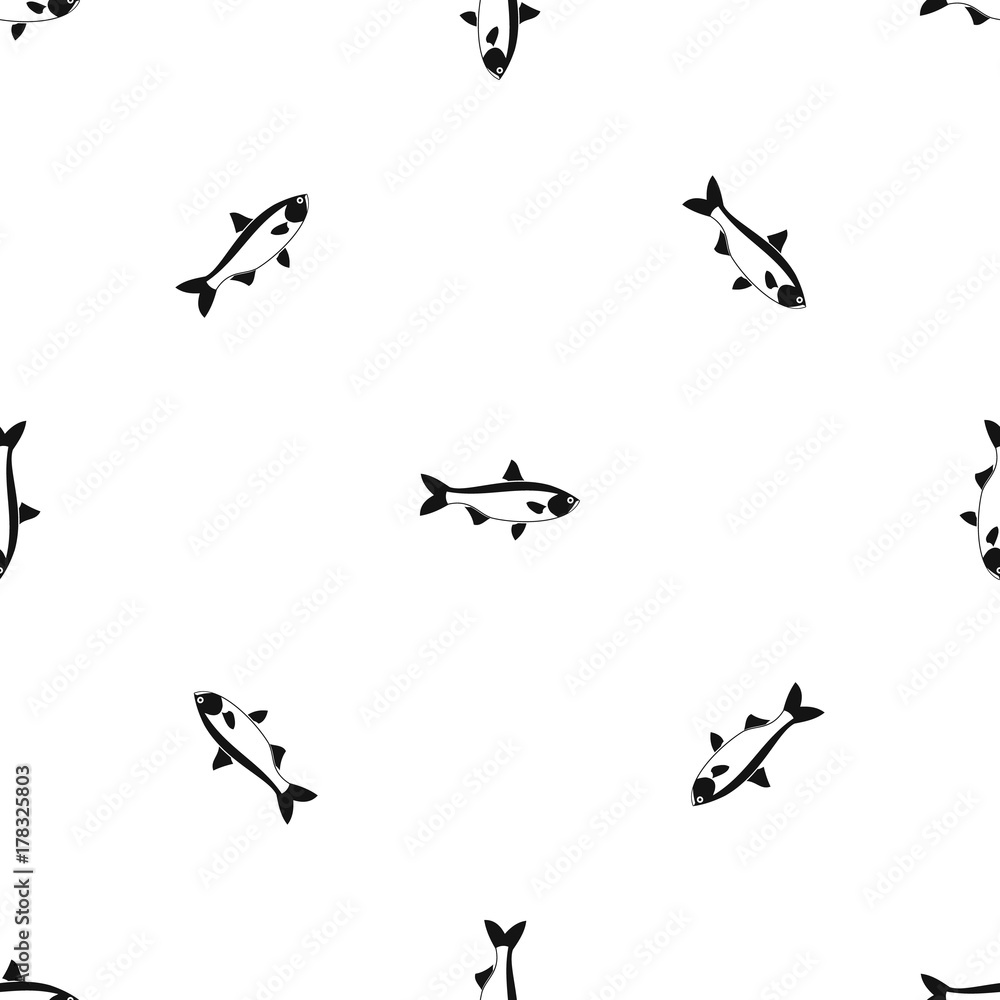 Fish pattern seamless black Fish pattern seamless black