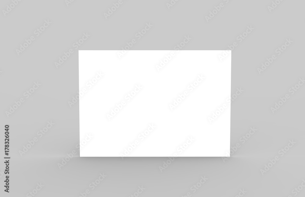 Postcard Invitation Greeting Card Mock-Up Template On Isolated White Background, Ready For Your Design, 3D Illustration Postcard Invitation Greeting Card Mock-Up Template On Isolated White Background, Ready For Your Design, 3D Illustration