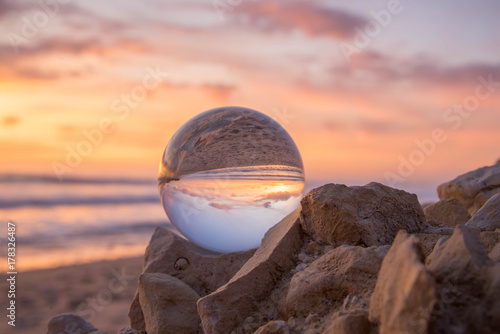 Canvastavla Cocher de soleil cristal ball Sainte Marie de Ré Charente Maritime France