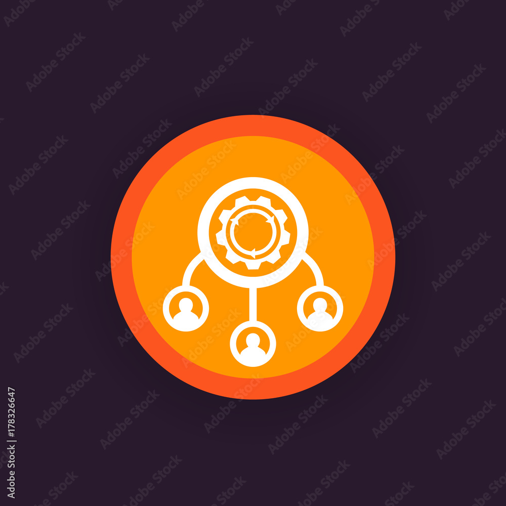outsource icon, vector pictogram outsource icon, vector pictogram