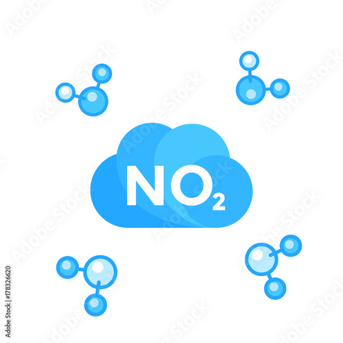NO2, nitrogen dioxide molecule