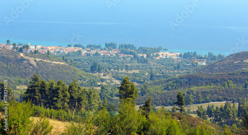 Summer sea coast (Halkidiki, Greece).