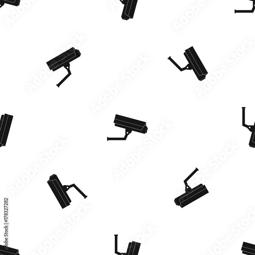 Surveillance camera pattern seamless black