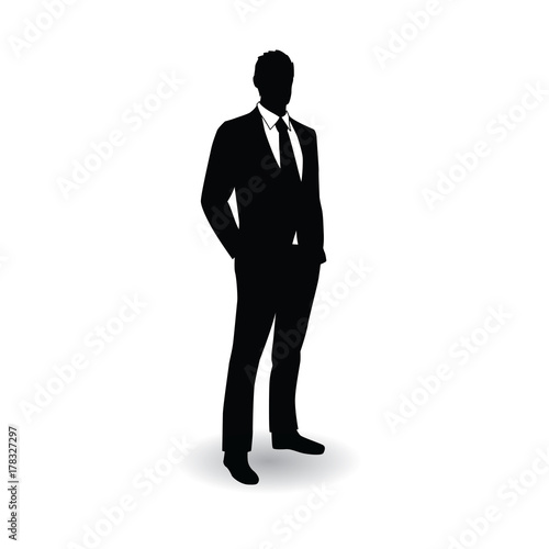 business man silhouette pose