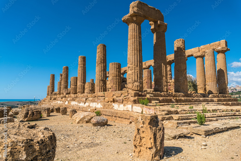 Temple of Juno, Valley of the Temples, Agrigento, Sicily, italy