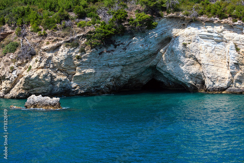 Summer rocky sea coast, Gargano, Puglia, Italy © wildman