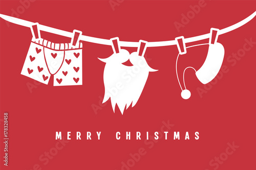 Wäscheleine - Merry Christmas
