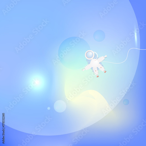 Astronaut floatinf in space