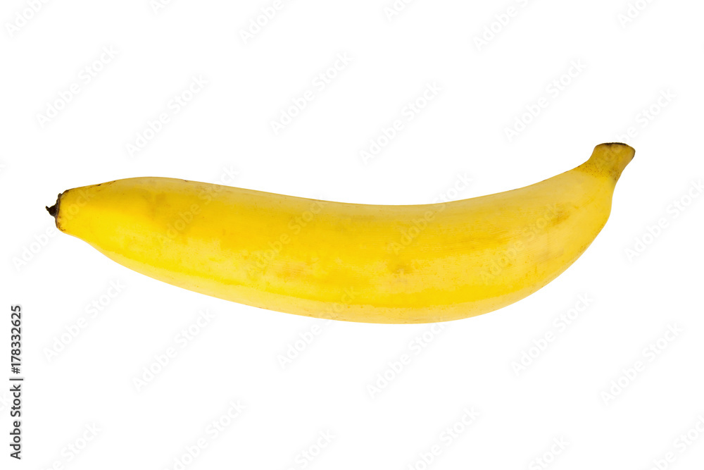 Single yellow banana isolated on white background Single yellow banana isolated on white background