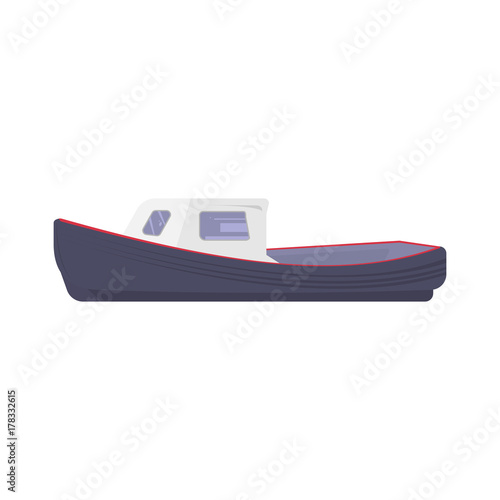 Small fisherman's boat isolated on white background