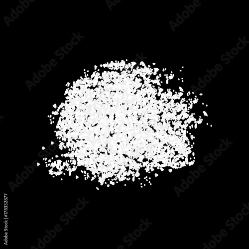White Powder Salt or Sugar Ple