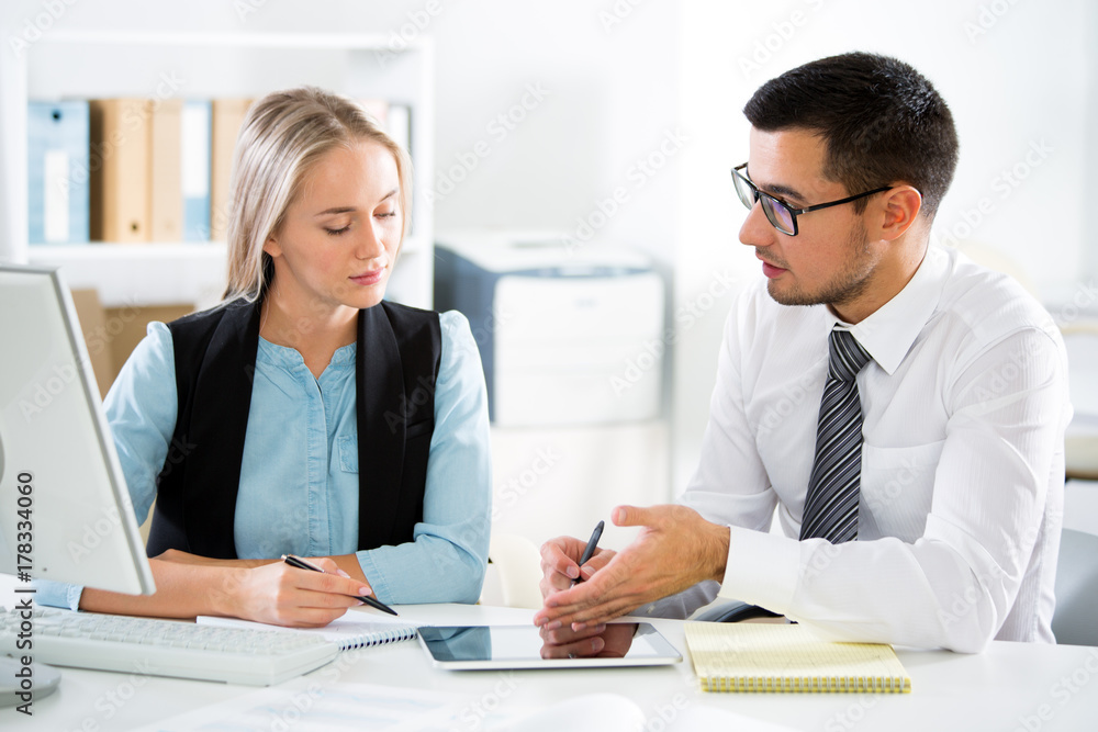 Business people working in an office Business people working in an office