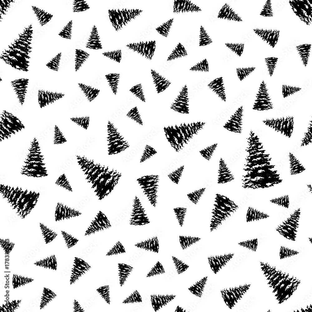 Snowy Christmas Tree Pattern Snowy Christmas Tree Pattern