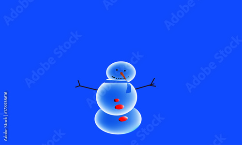 Blue Snowman
