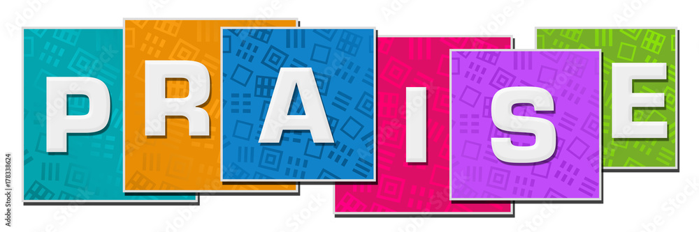 Fototapeta premium Praise Colorful Texture Blocks 