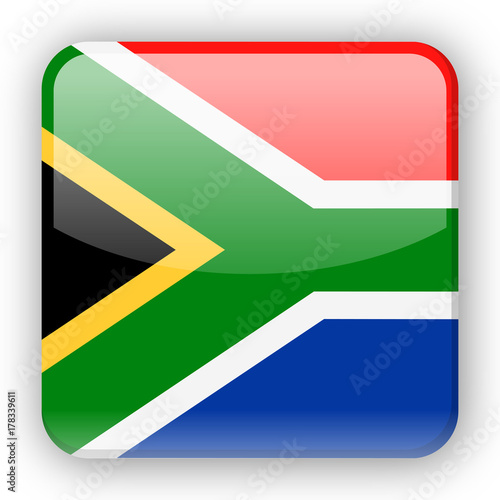 Free Download South Africa Flag Vector Square Icon - GFXLoad