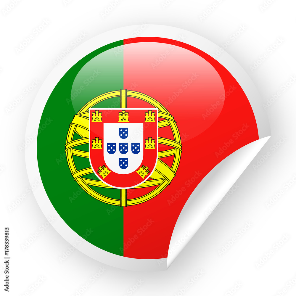 Portugal Flag Vector Round Corner Paper Icon Portugal Flag Vector Round Corner Paper Icon