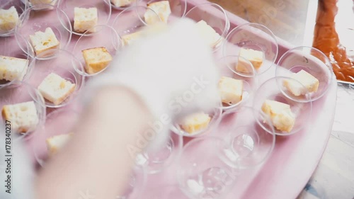 Wallpaper Mural Croutons in cups close up Torontodigital.ca