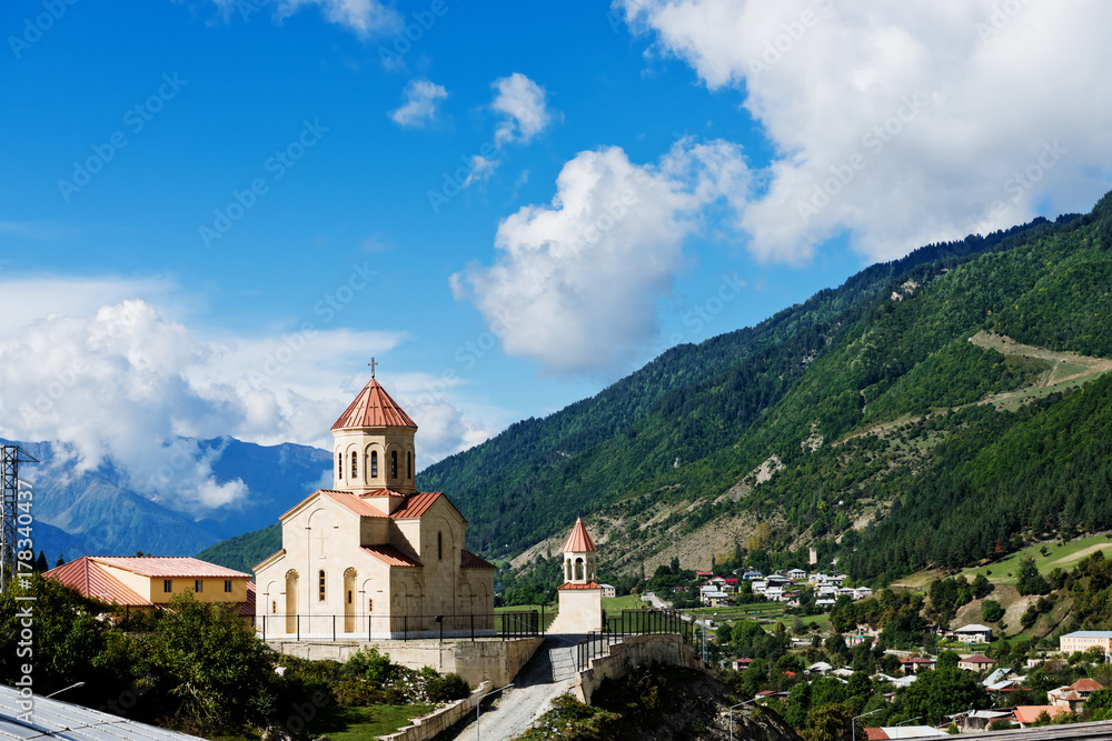 Saint Nicholas (Nikolai) church in Mestia, Svaneti region of Georgia