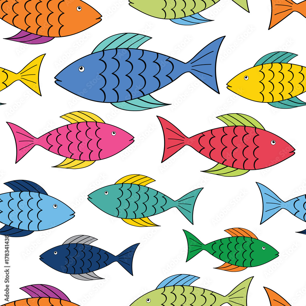 Colorful fish pattern Colorful fish pattern