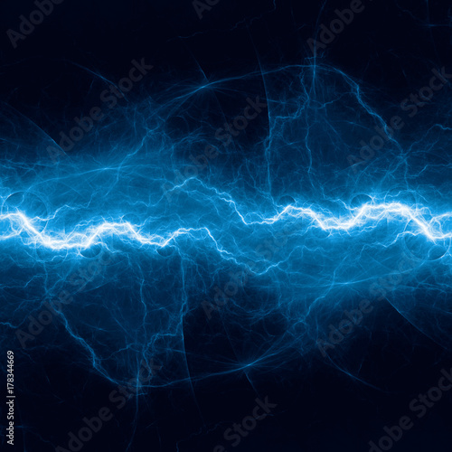 Blue lightning, electrical power background