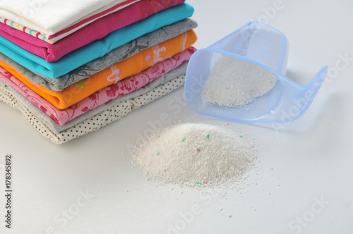 Washing powder for colored fabrics photo