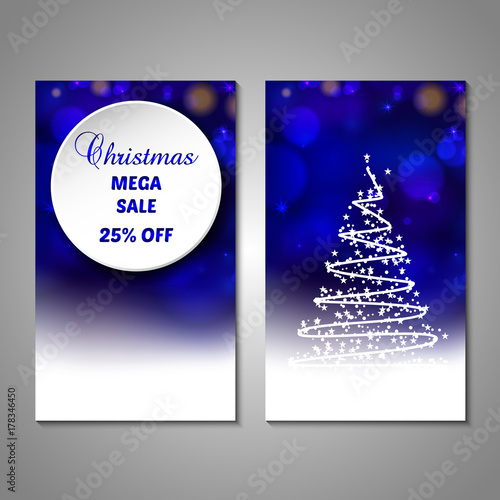 Christmas flyers - bokeh