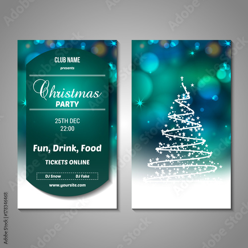 Christmas flyers - bokeh