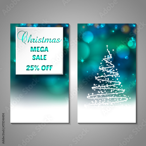Christmas flyers - bokeh