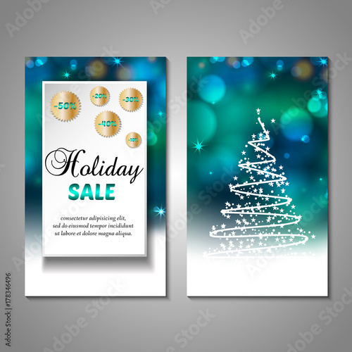 Christmas flyers - bokeh
