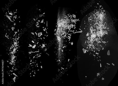 Falling Glass Particles