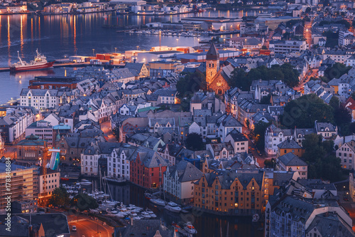 Panoramic view Alesund, Norway