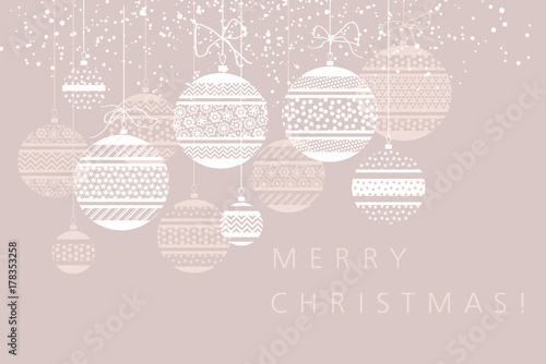 Happy new year and xmas pattern with geometry bauble. Concept Christmas ball decoration vector illustration for flayer, brochure, header, card.