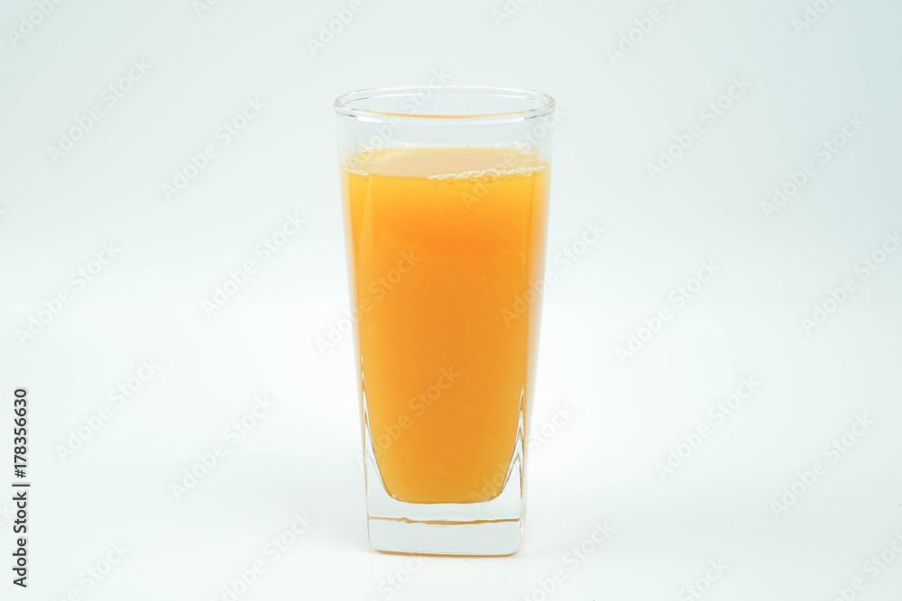Fresh squeez orange juice isolated on white background Fresh squeez orange juice isolated on white background
