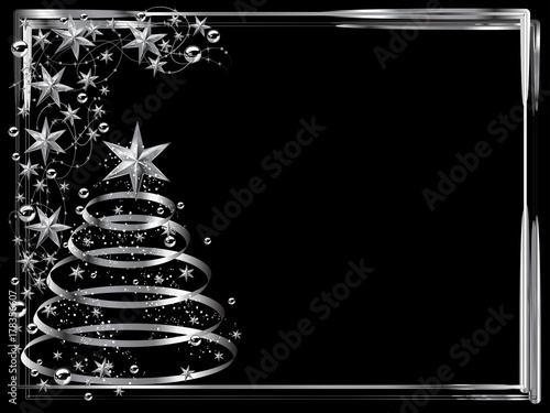 Silver Christmas frame
