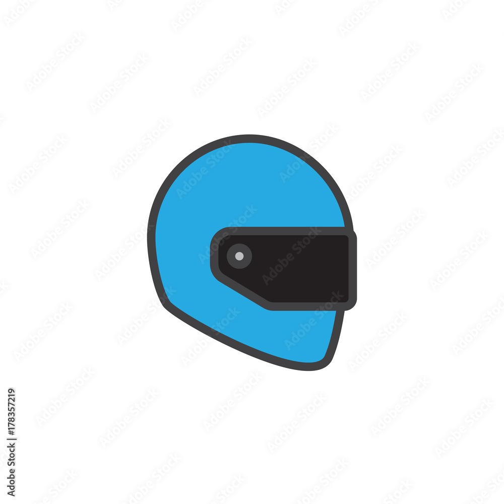 Motorcycle helmet filled outline icon, line vector sign, linear colorful pictogram isolated on white. Symbol, logo illustration. Pixel perfect vector graphics Motorcycle helmet filled outline icon, line vector sign, linear colorful pictogram isolated on white. Symbol, logo illustration. Pixel perfect vector graphics