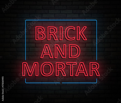 Brick and mortar neon.
