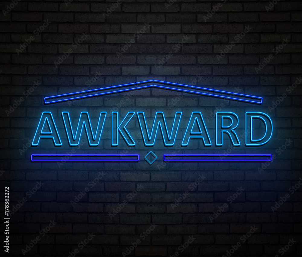 Fototapeta premium Awkward neon concept.