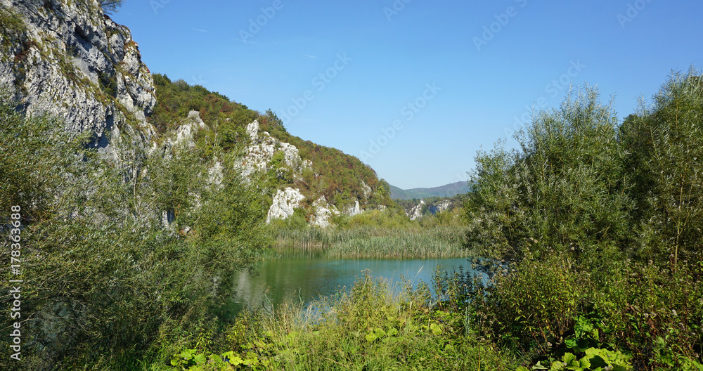 amazing landscape at the plitvice lakes in croatia amazing landscape at the plitvice lakes in croatia